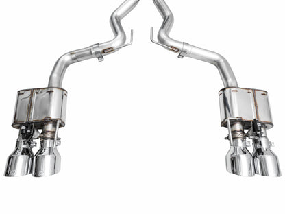 AWE Tuning AWE 2024 Ford Mustang Dark Horse S650 RWD SwitchPath Cat-Back Exhaust w/ Quad Chrome Silver Tips