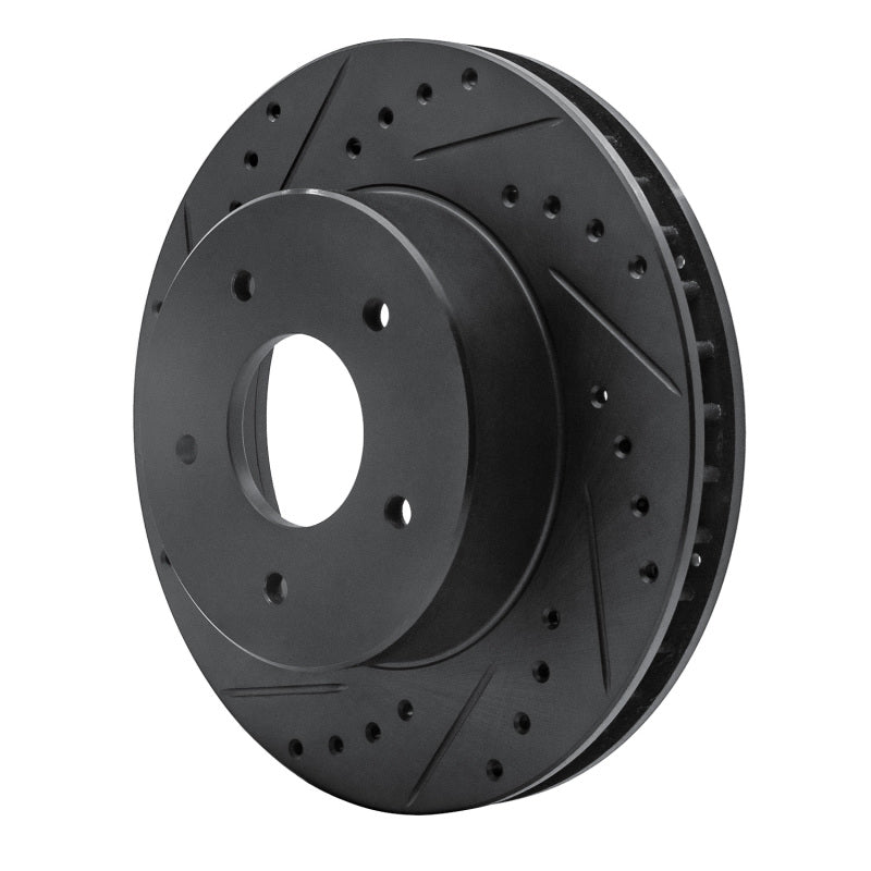 R1 Concepts R1 63-82 Chevrolet Corvette Front Left Drilled & Slotted Black Brake Rotor