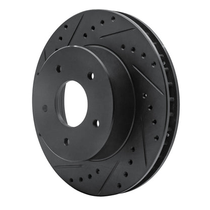 R1 Concepts R1 63-82 Chevrolet Corvette Front Left Drilled & Slotted Black Brake Rotor