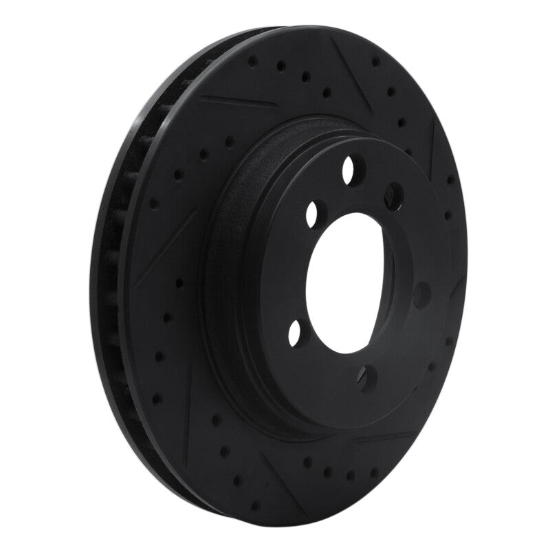 R1 Concepts R1 74-81 Dodge W100 Front Right Drilled & Slotted Black Brake Rotor