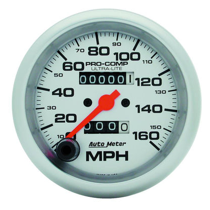 Autometer Ultra-Lite 3-3/8 inch 160 MPH Mechanical In Dash Speedometer
