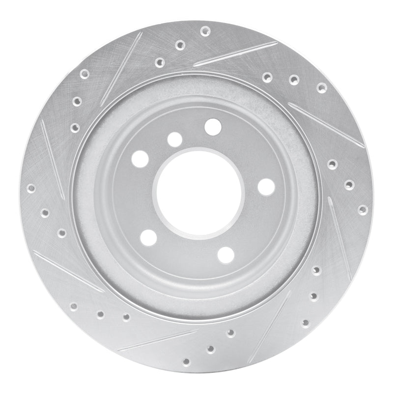 R1 Concepts R1 09-16 BMW Z4 Rear Right Drilled & Slotted Silver Brake Rotor