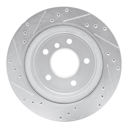 R1 Concepts R1 09-16 BMW Z4 Rear Right Drilled & Slotted Silver Brake Rotor