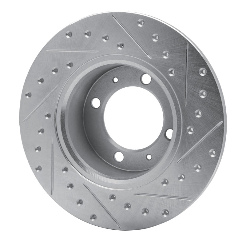 R1 Concepts R1 81-87 Saab 900 Front Left Drilled & Slotted Silver Brake Rotor