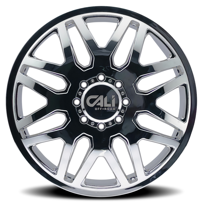 Cali Off-Road 9115D Invader Dually 22x8.25 / 8x165.1 BP / 115mm Offset / 121.3mm Hub Chrome Wheel