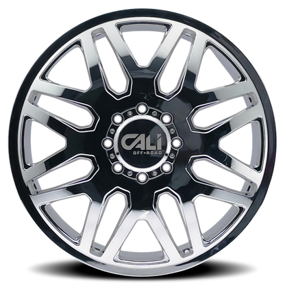 Cali Off-Road 9115D Invader Dually 22x8.25 / 8x165.1 BP / 115mm Offset / 121.3mm Hub Chrome Wheel