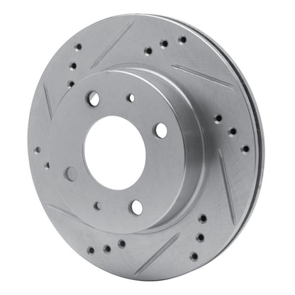 R1 Concepts R1 98-12 Dodge ATOS (Mexico) Front Left Drilled & Slotted Silver Brake Rotor
