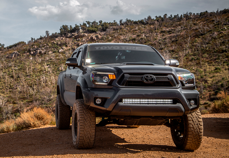 Cali Raised LED Cali Raised 05-15 Toyota Tacoma 32In Lower Bumper Hidden Led Bar Brackets Kit - Combo No Switch