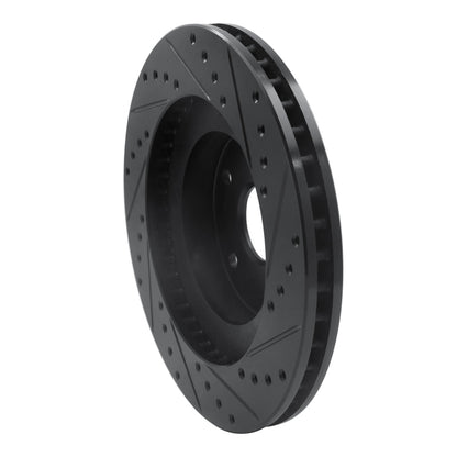 R1 Concepts R1 92-97 Subaru SVX Front Left Drilled & Slotted Black Brake Rotor