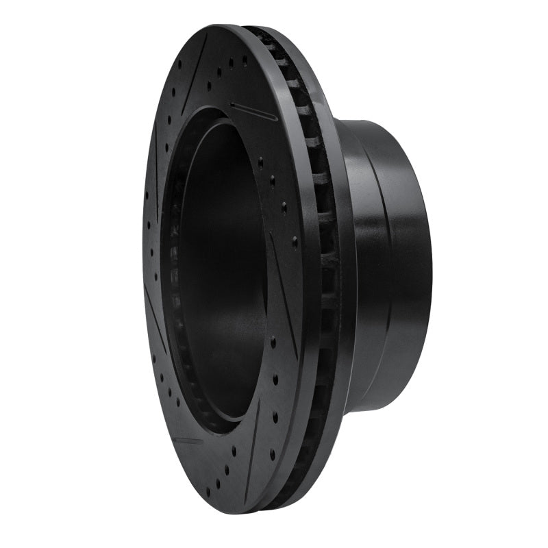 R1 Concepts R1 05-12 Ford F-350 Super Duty 2WD Rear Right Drilled & Slotted Black Brake Rotor