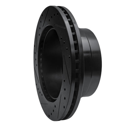 R1 Concepts R1 05-12 Ford F-350 Super Duty 2WD Rear Right Drilled & Slotted Black Brake Rotor