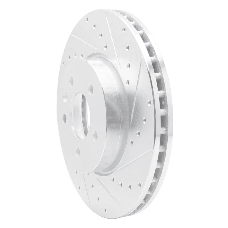 R1 Concepts R1 13-25 Cadillac ATS Front Right Drilled & Slotted Silver Brake Rotor