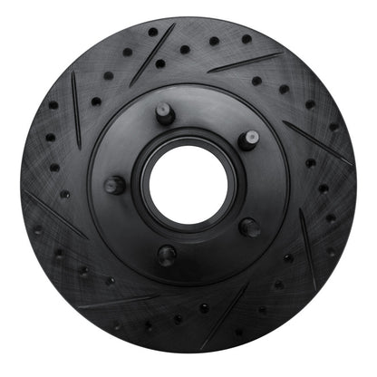 R1 Concepts R1 1995-1997 Ford Ranger (USA/Canada) Front Left Drilled & Slotted Black Brake Rotor