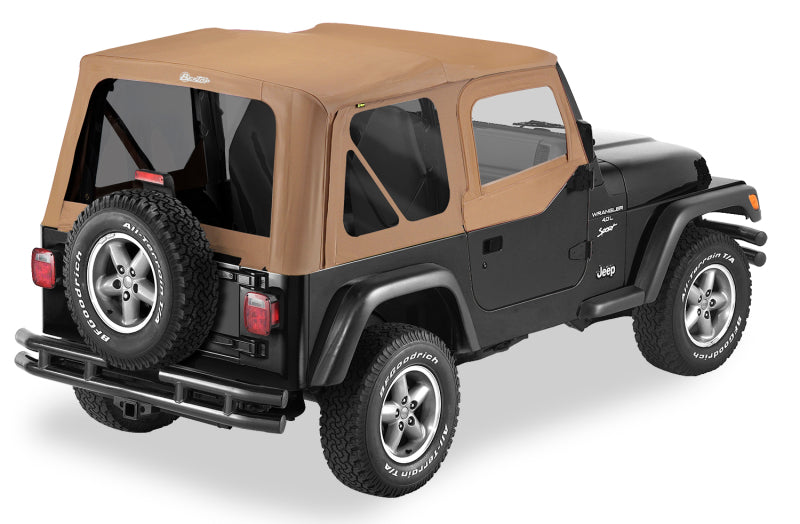 Bestop 97-02 Jeep Wrangler TJ Replace A-Top (Spice Sailcloth Tinted Windows Upper Door Skins )