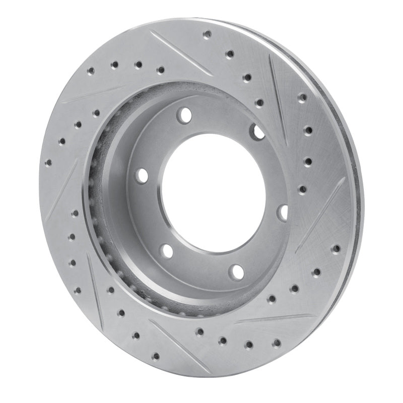 R1 Concepts R1 01-04 Honda Passport Front Left Drilled & Slotted Silver Brake Rotor