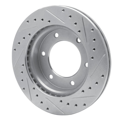 R1 Concepts R1 01-04 Honda Passport Front Left Drilled & Slotted Silver Brake Rotor
