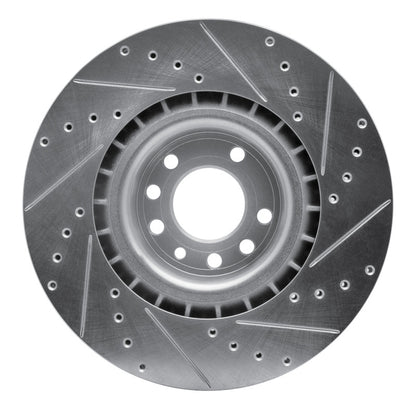 R1 Concepts R1 08-11 Saab 9-3 Front Left Drilled & Slotted Silver Brake Rotor