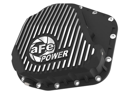 aFe POWER Pro Series Rear Diff Cover Black w/ Machined Fins Ford F-250/350 23-26 (Sterling 11.6)