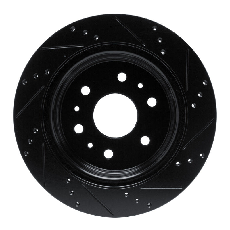 R1 Concepts R1 19-25 Cadillac Escalade Rear Left Drilled & Slotted Black Brake Rotor