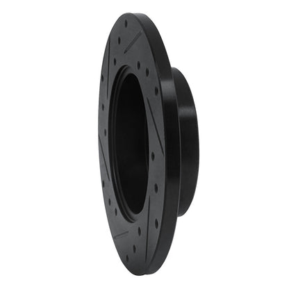 R1 Concepts R1 84-88 Chevrolet Nova Front Right Drilled & Slotted Black Brake Rotor