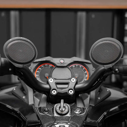 DS18 2.5in Handlebar Mount Speakers Full-Range Amplified Class D USB Port Water Resistant