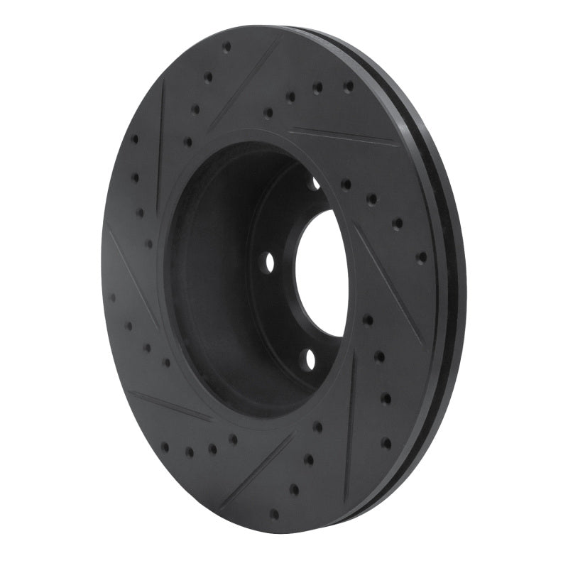 R1 Concepts R1 06-13 BMW 325I (USA/Canada) Front Right Drilled & Slotted Black Brake Rotor