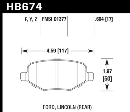 Hawk Performance Hawk 11-19 Ford Explorer HPS 5.0 Rear Brake Pads