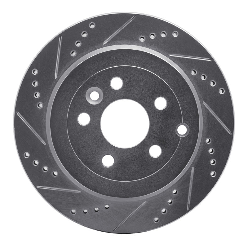 R1 Concepts R1 08-12 Land Rover LR2 Rear Left Drilled & Slotted Silver Brake Rotor