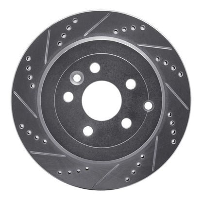 R1 Concepts R1 08-12 Land Rover LR2 Rear Left Drilled & Slotted Silver Brake Rotor