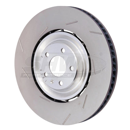 SHW Performance SHW 15-18 Porsche Macan Turbo w/19in Wheel/Perf Package Left Frt Slotted LW Brake Rotor (95B615301P)