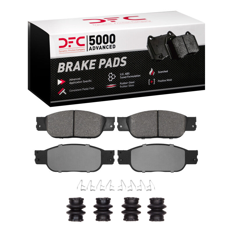 DFC 03-05 Jaguar S-Type Front 5000 Advanced Low Metallic Brake Pads and Hardware Kit