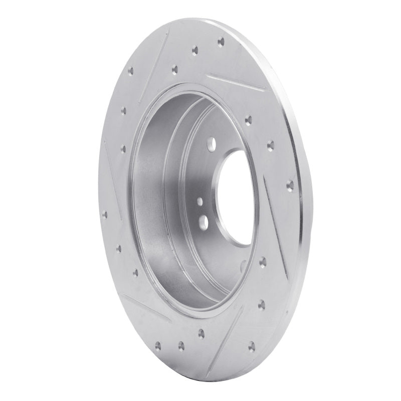 R1 Concepts R1 05-20 Hyundai TUCSON Rear Right Drilled & Slotted Silver Brake Rotor