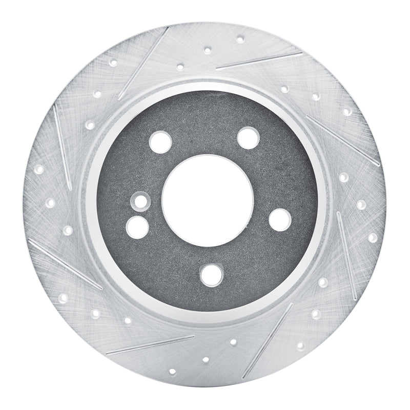 R1 Concepts R1 03-06 Mercedes-Benz SL500 Rear Left Drilled & Slotted Silver Brake Rotor