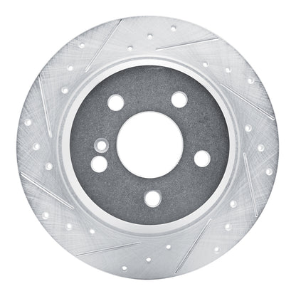 R1 Concepts R1 03-06 Mercedes-Benz SL500 Rear Left Drilled & Slotted Silver Brake Rotor