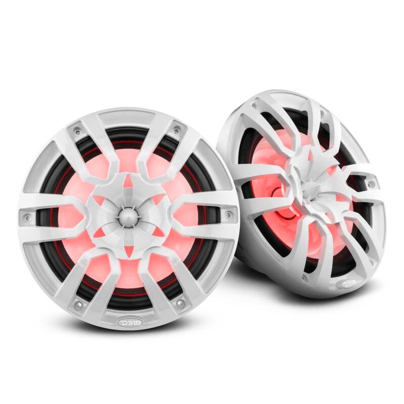 DS18 NXL Series Coaxial Marine Speaker w/ RGB Lights 10in 2-Way 200 Watts RMS 4 ohm White