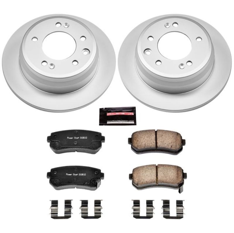PowerStop Power Stop 09-12 Hyundai Elantra Rear Z17 Evolution Geomet Coated Brake Kit