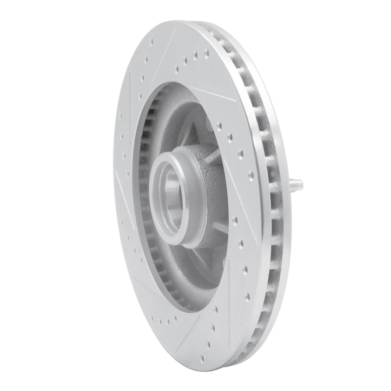 R1 Concepts R1 97-99 Ford F-150 RWD Front Right Drilled & Slotted Silver Brake Rotor