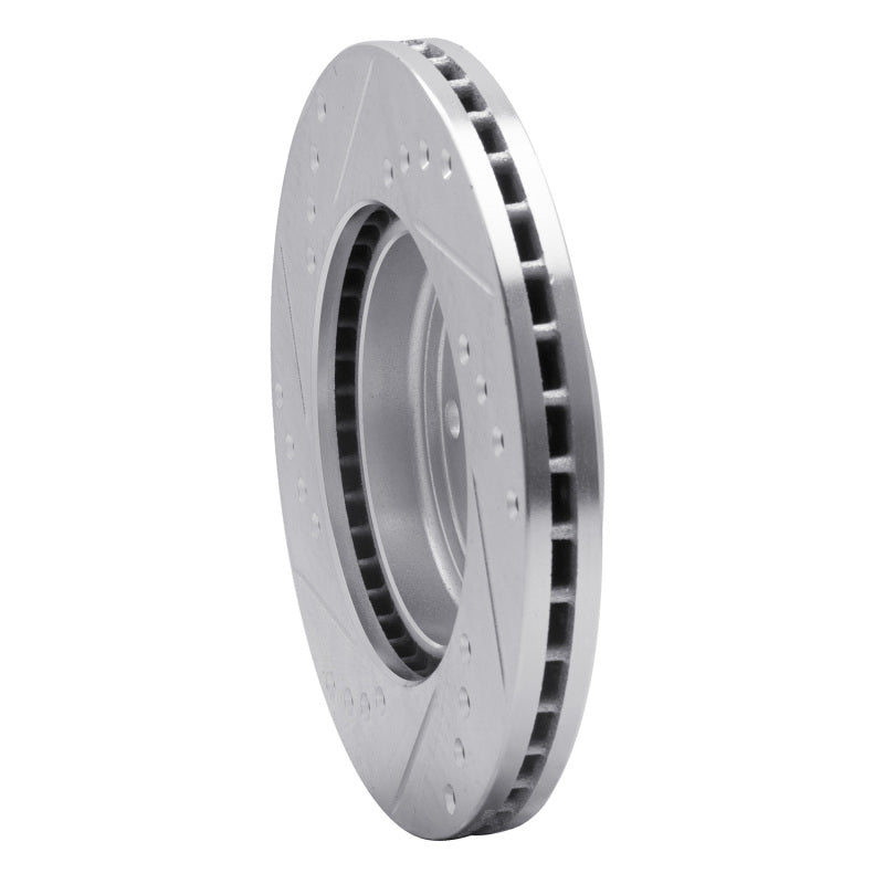 R1 Concepts R1 00-02 Daewoo Nubira Front Right Drilled & Slotted Silver Brake Rotor