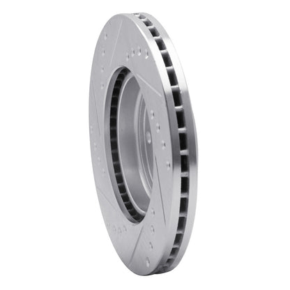 R1 Concepts R1 00-02 Daewoo Nubira Front Right Drilled & Slotted Silver Brake Rotor