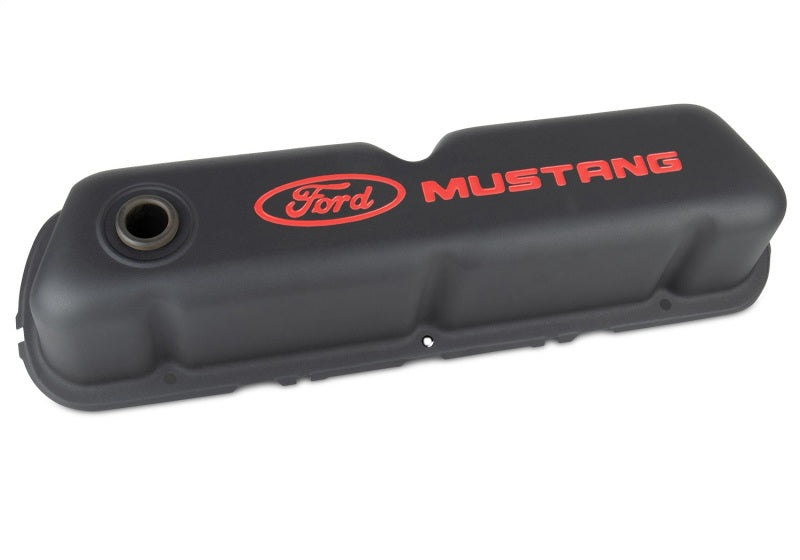 Ford Racing Ford Mustang Logo Black Crinkle Valve Cover