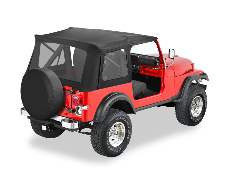 Bestop 76-86 Jeep Cj7 / 87-95 Wrangler YJ Supertop Classic (Black Crush Clear Windows)