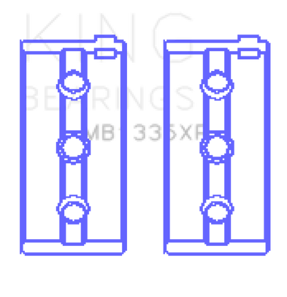 King Engine Bearings Kawasaki ZX-14R (2012-) #2/4 (Size +0.25mm) Main Bearing Set