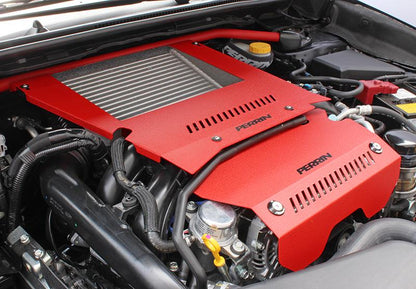 Perrin Performance PERRIN 15-21 Subaru WRX Engine Cover Kit (Intercooler & Pulley Covers Incl.) - Red