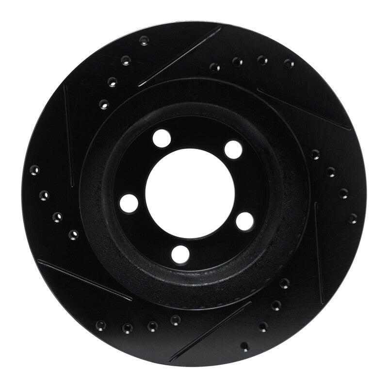 R1 Concepts R1 67-67 Ford Galaxie Front Right Drilled & Slotted Black Brake Rotor