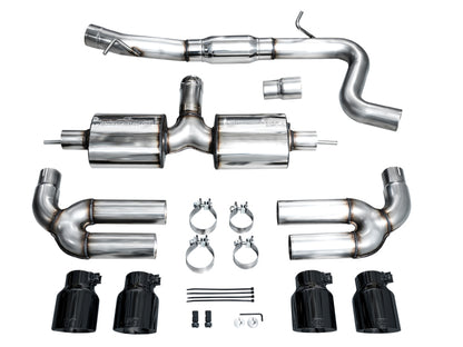 AWE Tuning 22-24 Audi 8Y S3 Touring Edition Exhaust - Diamond Black Tips