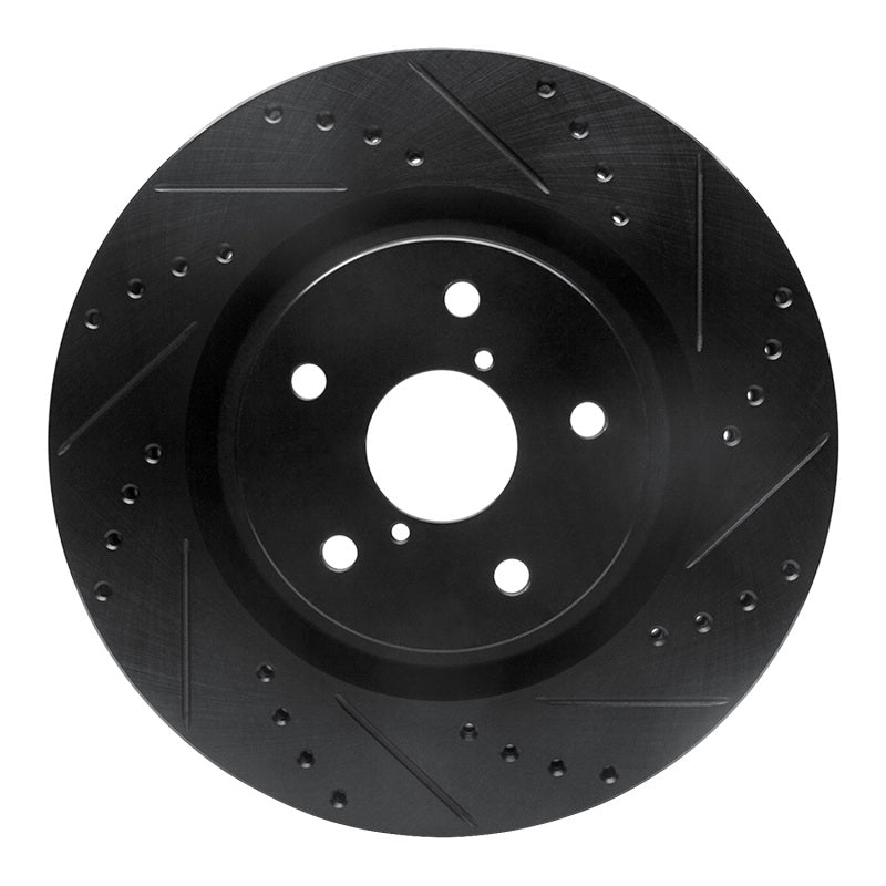 R1 Concepts R1 -24 Subaru Forester Front Right Drilled & Slotted Black Brake Rotor