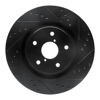 R1 Concepts R1 -24 Subaru Forester Front Right Drilled & Slotted Black Brake Rotor