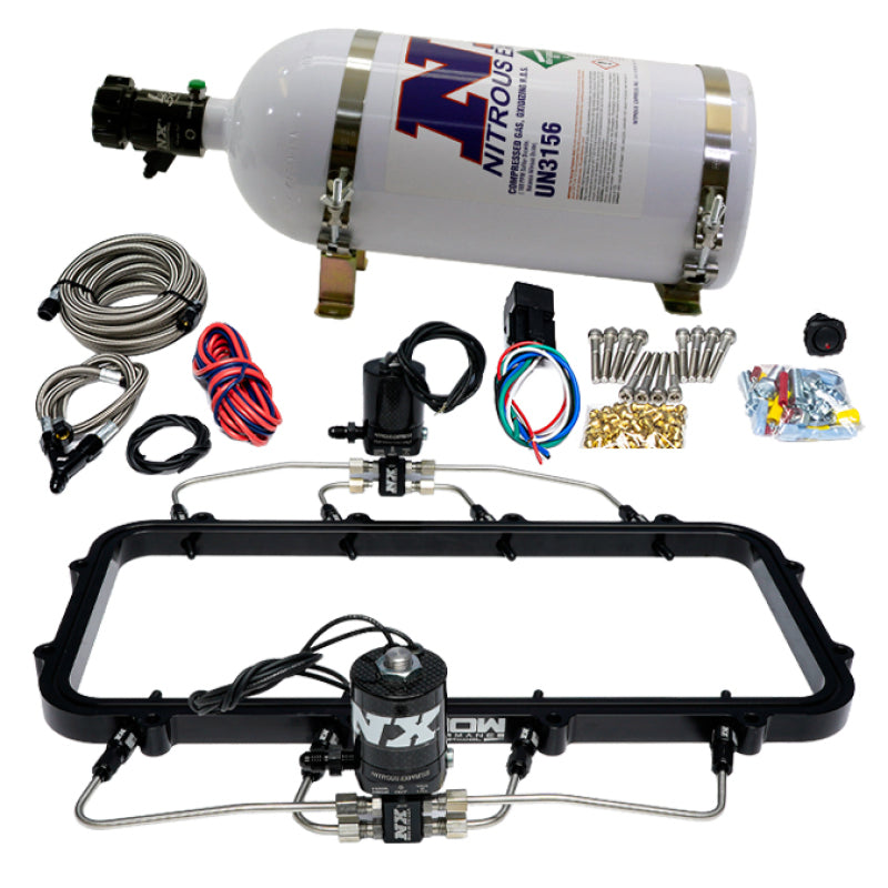 Nitrous Express Holley Hi-Ram Dry Direct Port Plate Nitrous System w/ 10lbs Bottle