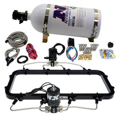 Nitrous Express Holley Hi-Ram Dry Direct Port Plate Nitrous System w/ 10lbs Bottle