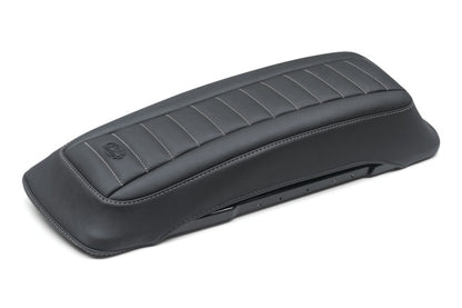 Mustang Motorcycle Mustang 97-13 HD FL Touring Saddlebag Tour-Pak Lid Covers (Pair) Deluxe - Black w/ Grey Stitching
